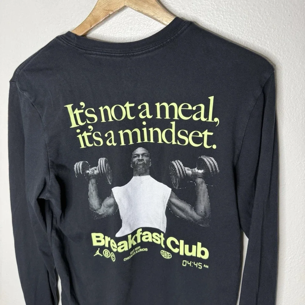 Jordan Breakfast Club Black Long Sleeve Tee Shirt T-shirt Basketball Men's Small